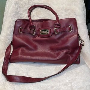 Michael Kors Hamilton Satchel - Wine red